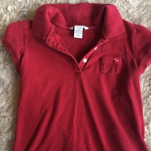 Adorable red Abercrombie polo shirt.